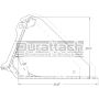 72" General Purpose Low Profile Skid Steer Bucket Model 1GPSB72