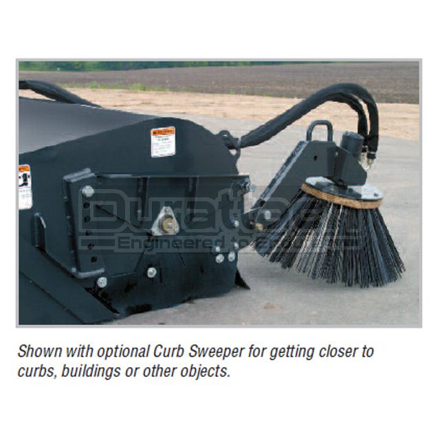 72 Skid Steer Pick up Box Broom Sweeper with Edge Brush