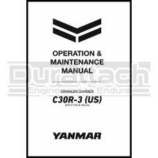 Yanmar Tracked Carrier C30R-3 Operation Manual - Printed Hard Copy - FREE Shipping