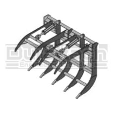 Split-Top Grapple Rake 77" - Universal SS Mounting SSGR-277