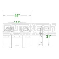 Walk Thru Hydraulic HD Calss II Forks & Frame (Model: WTHHDFF)