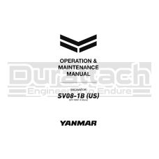 Yanmar SV08-1B Excavator Operation Manual - Digital Download