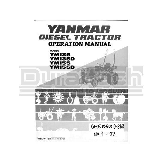 Yanmar YM155 Operation Manual